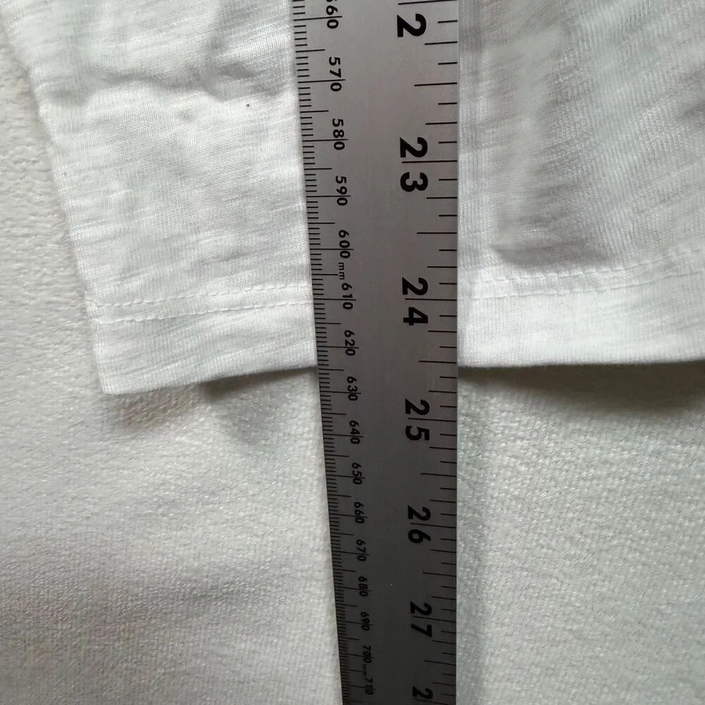 Tommy Hilfiger White Hooded Top Women’s Large Roll Tab Sleeve Cotton Pullover